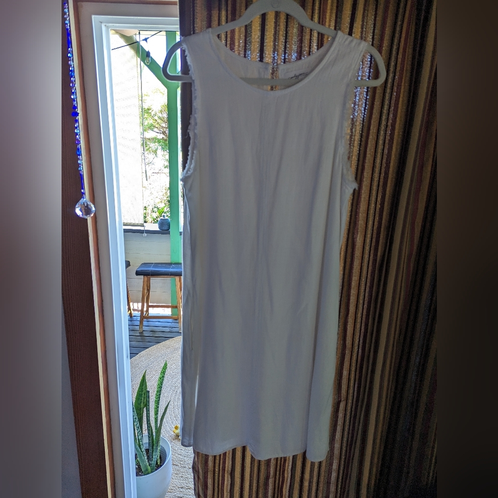 CJLA "sterling tank dress" white